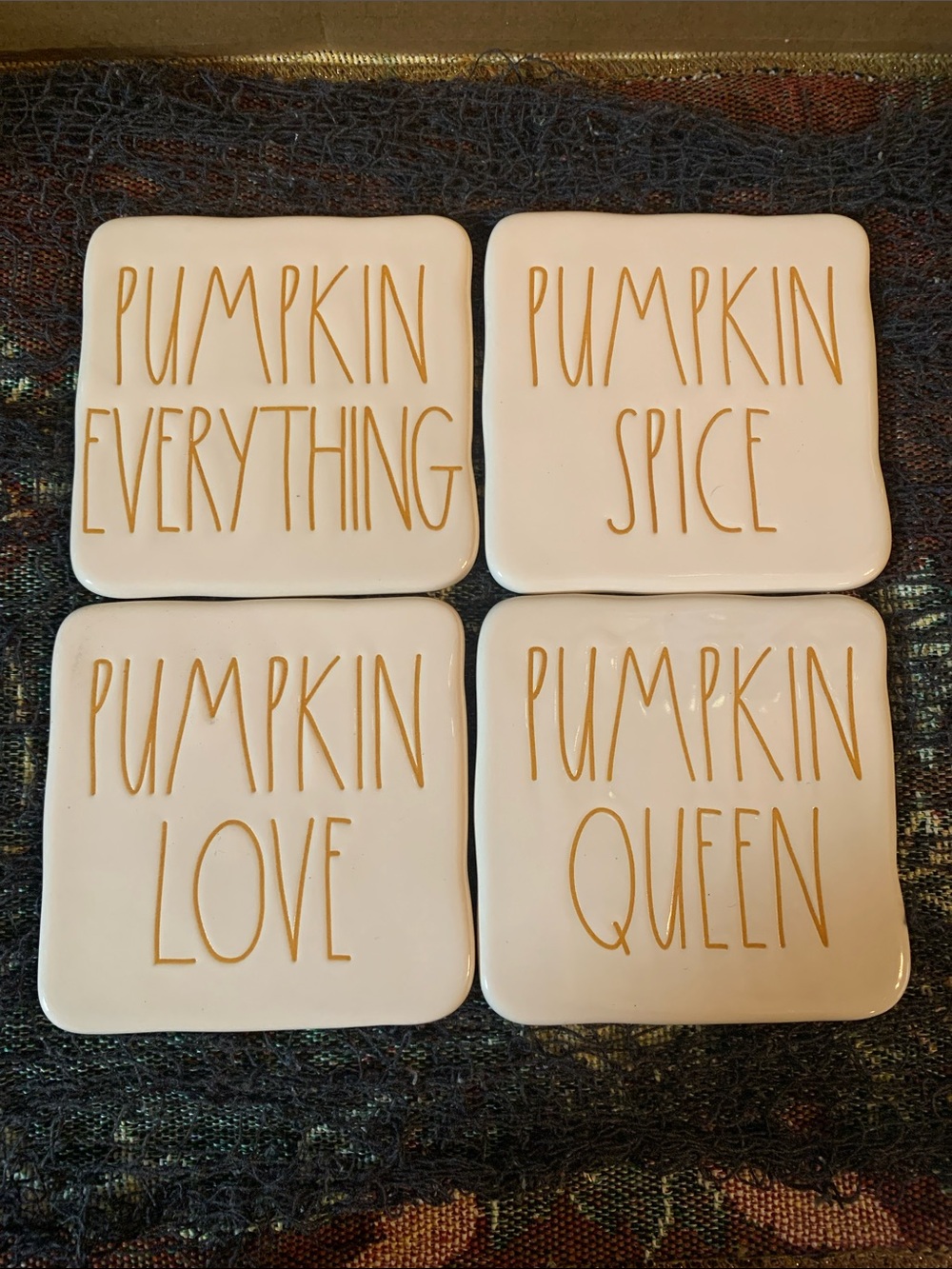 Rae Dunn fall coasters